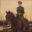 Portrait painting by Jamie Morris of Brigadier-General Dan Ormond seated on horseback in a First World War battlefield landscape.