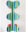 Abstract painted aluminum sculpture with mirrored curved forms and soft vertical gradients in green, blue, yellow, and red, mounted against a white gallery wall.