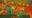 Colourful digital illustration of a frightened fish-like character fleeing from a giant octopus wrapped around a large cat inside a brightly lit restaurant.